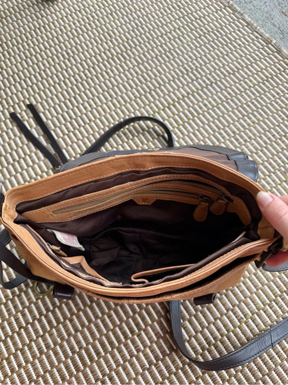 Lucky Brand Genuine Leather Crossbody/Saddle Bag